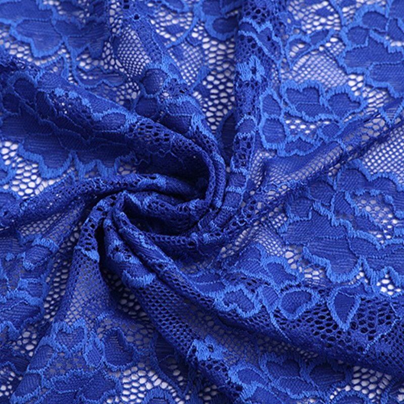 Lace Fabric Beige Nylon Warp Knit for Women's Wear Wholesale Supplier 3